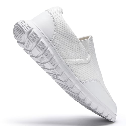 Mens Loafers Walking Casual Slip On Shoes Comfortable Lightweight Boat Shoes Fashion Classcial Sneakers White US 9.54