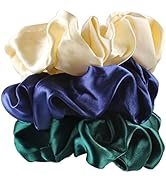Forbidden Road 3 Pieces Silk Scrunchies Mulberry Silk Scrunchies for Hair Large Silk Hair Ties wi...