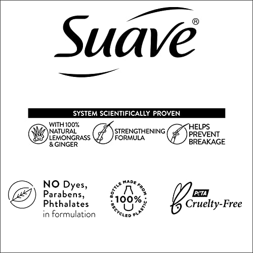 Suave Shampoo And Conditioner Set - Hair Strengthening Shampoo And Conditioner For Women With 100% Natural Lemongrass & Ginger thumb #4