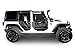 Hooke Road Jeep Wrangler Drop Side Steps Rails Nerf Bars Steel Running Boards for 2007-2018 Jeep Wrangler JK 4 Door(Exclude 2018 JL Edition)