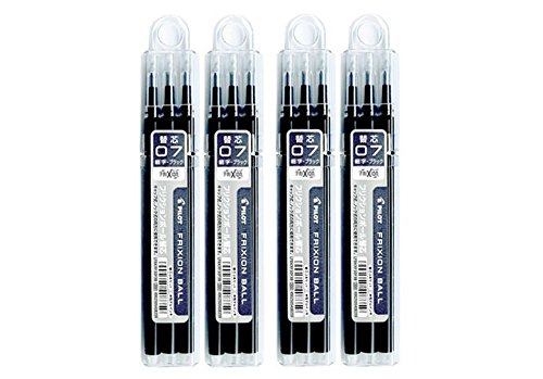Pilot 2 X FriXion Gel Ink Pen Refill-0.7mm-Black-Pack of 3X2pack Value Set