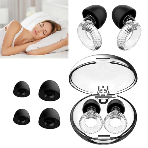 Earplugs Sleep Earplugs Quiet Sleeping Ear Plugs Noise Canceling Lightweight Noise Cancelling Earplugs for Sleep Work Study and Travel Reusable Ear Protection
