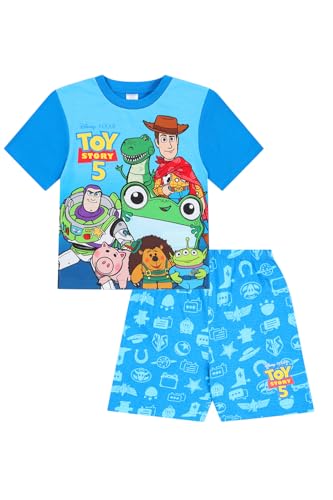 Disney Boys Toy Story 5 Woody Buzz Jessie Lilypad Short Pyjamas PJs for Kids (18-24 Months) Blue