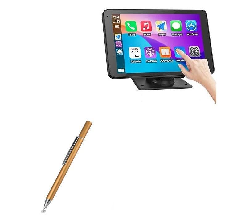 BoxWave Stylus Pen Compatible with eleacc BXS01 Carplay Screen for Car (7 in) - FineTouch Capacitive Stylus, Super Precise Stylus Pen - Champagne Gold