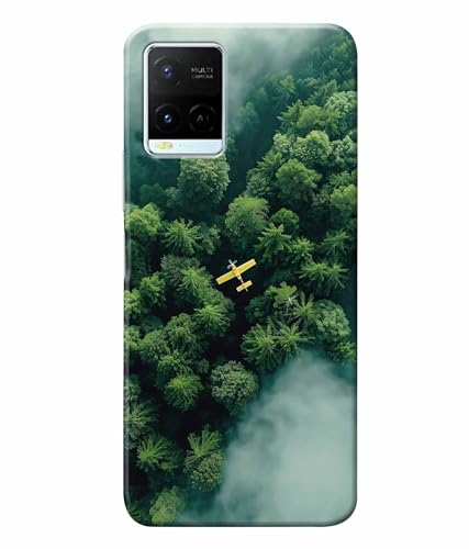Image of Aeroplane Travel World Printed Hard Back Case Cover & Compatible for Vivo Y21 / Vivo Y21S / Vivo Y33S (Multicolor) - D1805
