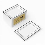 Restaurantware Moderna 12.8 x 8.3 Inch Premium Disposable Plates 10 Rectangular Plastic Plates For Parties - Silver-Rimmed Durable White Plastic Dinner Plates For Warm And Cold Foods