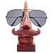 ITOS365 Handmade Wooden Nose Shaped Spectacle Specs Eyeglass Holder Stand with Mustache