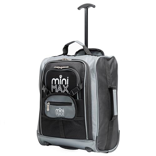 Aerolite MiniMAX Maleta para Niños EasyJet 45x36x20 Tamaño Máximo Trolley De Mano 30L Debajo del Asiento Trolley Mochila Equipaje de Mano Junior con 2 Años De Garantía (Negro)