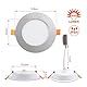 da LIGHT LED Einbaustrahler Flach 230V 9W, Strahlende Einbauleuchten Silber 6 Stück, Badlampe Spot 3000/4000/6000K, Deckenstrahler IP54 Wasserfest für Badezimmer Wohnzimmer Küche Schlafzimmer