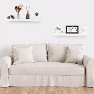 Floating Shelves for Wall Décor Set of 2, 24 Inch White Nursery Book Shelves Bathroom Shelves Over Toilet Wall Shelf for Books, Plants, Toys, Photo Frames, Picture Ledge Shelf Floating Shelves for Wall Decor Set of 2 24 Inch White Nursery Book Shelves Bathroom Shelves Over Toilet Wall Shelf for Books Plants Toys Photo Frames Picture Ledge Shelf