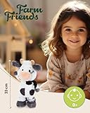 NICI Kuscheltier Kuh Cowluna 33cm - weiß - Weiches Plüschtier – niedliches Stofftier zum Kuscheln & Spielen – tolle Geschenkidee für Kinder & Erwachsene - 62254