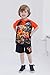 Monster Jam Grave Digger El Toro Loco Megalodon Toddler Boys Mix N' Match Athletic T-Shirt Tank Top French Terry Shorts 3 Piece Outfit Set Orange/Black 3T