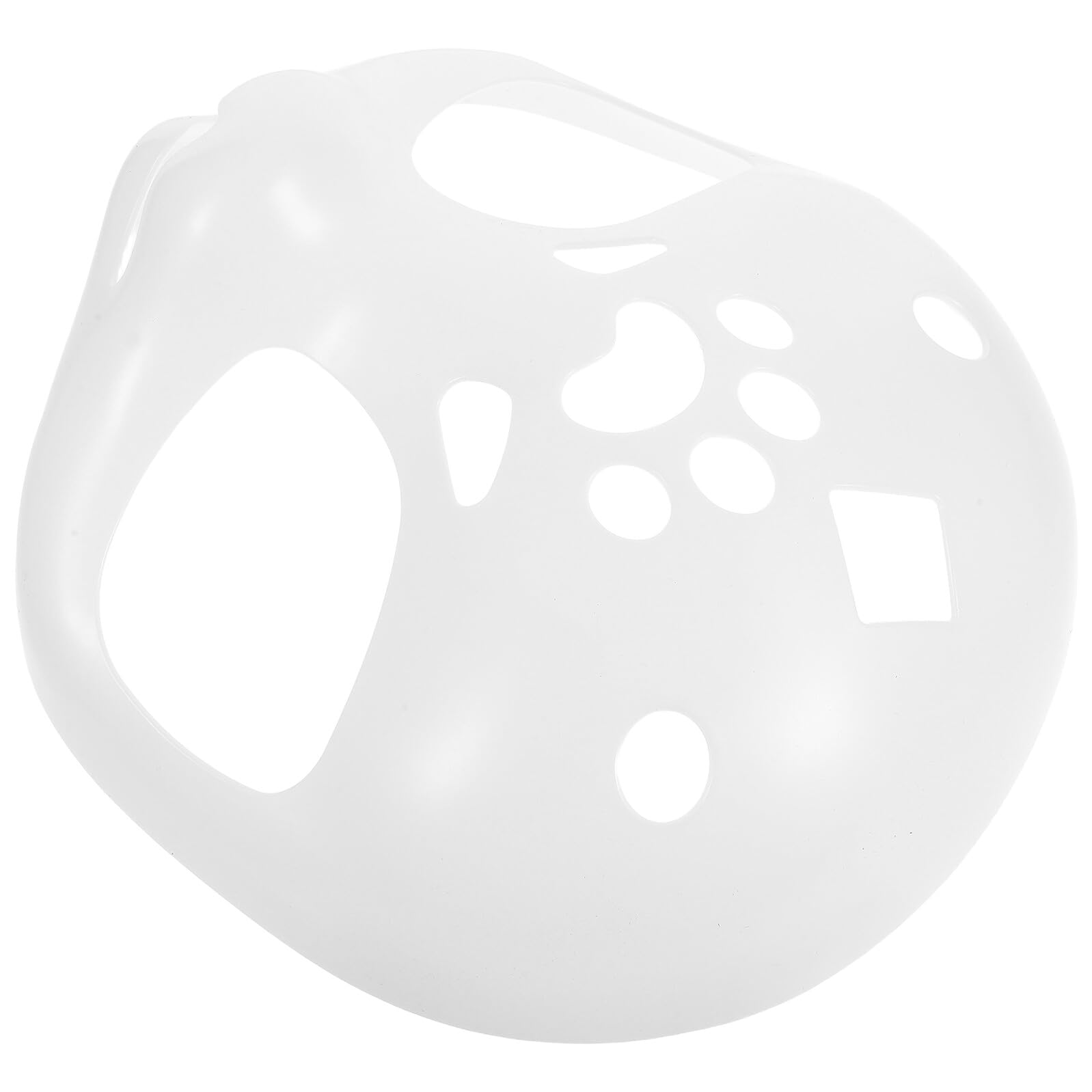 Warmhm DIY White Animal Fursuit Cosplay Mask Blank Plastic Base with Comfortable Fit for Parties and Costume Accessories