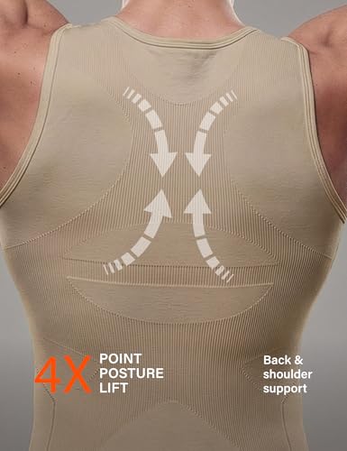 Image of DAMENSCH Form Shapewear for Men, Comfortable and Stretchy Body Shaper for Man, Posture Correcting Tummy Tucker, Breathable Gynecomastia Compression T Shirt, Ideal for Parties Shirt Tucker for Men