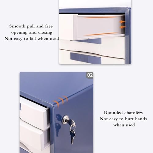 7-Tier Lockable Metal File Cabinet - Desktop Organizer for Small Document Storage, Office & Home, Ideal for Papers, Folders & School Supplies