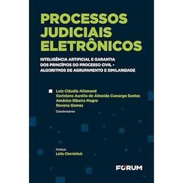 Capa do livro Processos judiciais eletrônicos: inteligência artificial e garantia dos princípios do processo civil - algoritmos de agrupamento e similaridade