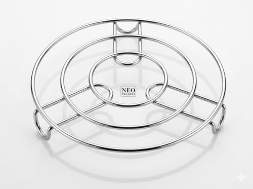 Image of Steel High Baking Rack Cake Drying Stand for Pastry Bread Cookies Cooling Grid Tray (High + Low)