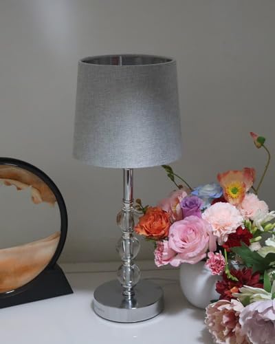 Sinta 2 Pcs 7" Lamp Shade Modern Tapered Replacement Grey Fabric Simple Style Light Shade with Silver Lining for E27/E14 Table Lamp/Wall Lamp - Image 6