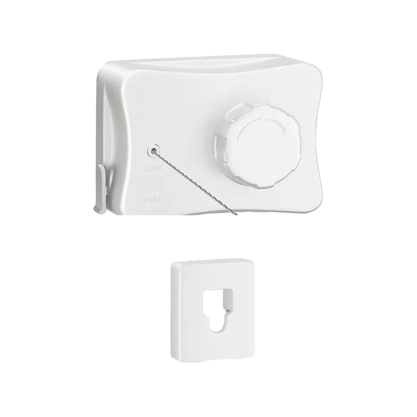 FJSNGPSBQPC Space-Saving Adjustable Clothesline Indoor Without Hole-Punching, Wall-Mounted Laundry Drying Lines, For Bedroom Apartment(White)