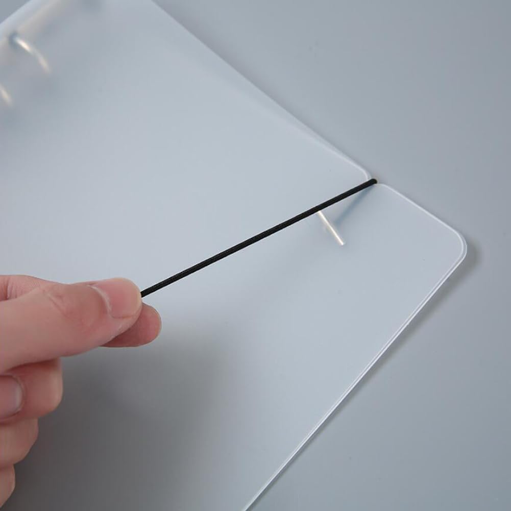 4 Piezas Cubierta de Carpeta A5 Protectora para Carpeta Anillas A5 Recargable de 6 Anillos Tapa de Plástico Transparente de Carcasa