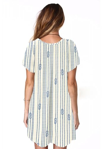Image of Alaster Women's Casual Summer T Shirt Dress Loose Short Sleeve Tunic Dress with Pocket for Women