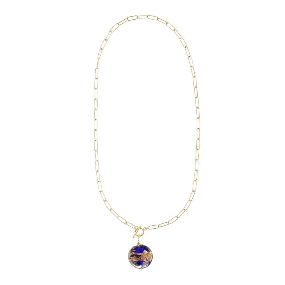 Venetiaurum - Collier pour Femme avec Pendentif en Verre de Murano Original et Argent 925 - Bijou Certifié Made In Italy