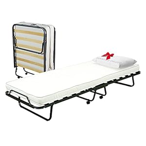 Cortassa : LIT Pliant 80×200 avec Matelas ET Coverture DE POUSSIERE Inclus, Structure Robuste ET 4 Roues PIVOTANTES, FABRIQUÉ en Italie