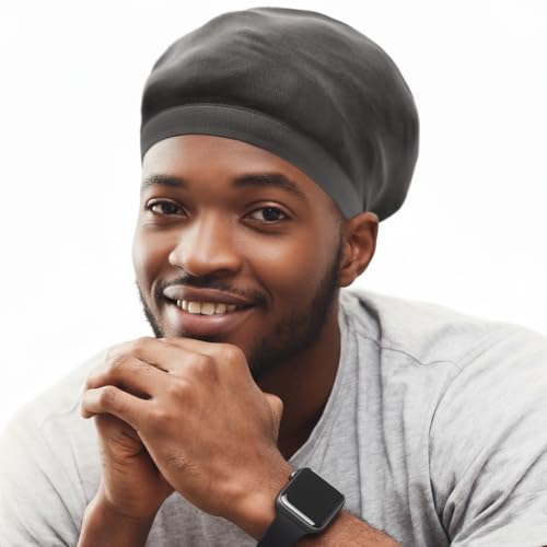 Titan Dreadlock Stocking Cap – Expandable & Breathable Stretch Fabric for Locs, Braids, and Twists, Comfortable Fit Covers Most Dreadlock Styles, Lightweight & Durable Hair Cap for Men, Black