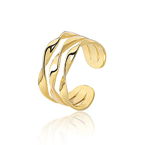 Bague minimale torsadée pour le style vent froid des étudiantes et actives