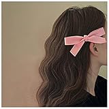 yheakne vintage fiocco capelli clip rosa bowknot capelli barrette inverno capelli titolare clip fiocco francese barrette copricapo bowknot capelli accessori per donne e ragazze (rosa)