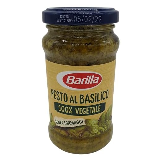 Barilla Sugo Pesto 100% Vegetale senza Aglio e Senza Formaggi con Basilico Fresco Italiano, Senza Glutine - 195 g