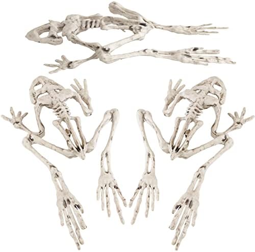 41UHoElF38L._AC_ Frog Halloween Skeleton (Pack of 3) - 8" Long Weatherproof Yard Decorations, Great Graveyard Prop for Party Decoration and Indoor Outdoor