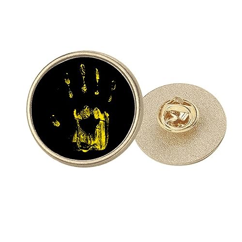 Broche ronde d'Halloween dorée pour sublimer votre déguisement de soirée