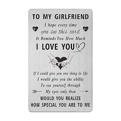 Gezxin Mother's Day Card for Girlfriend, I Love My Girlfriend Birthday Anniversary Just Because Long Distance Easter Gifts
