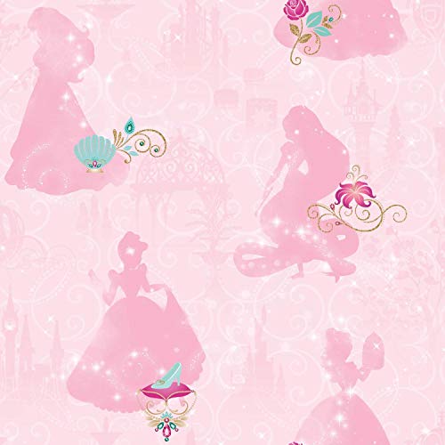 Disney Princess Pink Peel & Stick Wallpaper by RoomMates, RMK11170RL