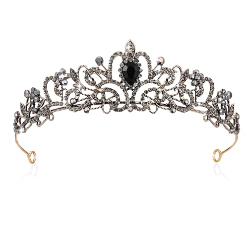 YUXIANLB Krone Prinzessin Mädchen Damen Diadem Crown Kristall Tiaras Prinzessinnenkrone Eleganter Corwn Royal Queen Brautschmuck Strass Stirnband Geschenk Haarschmuck für Frauen Hochzeit Tanzparty