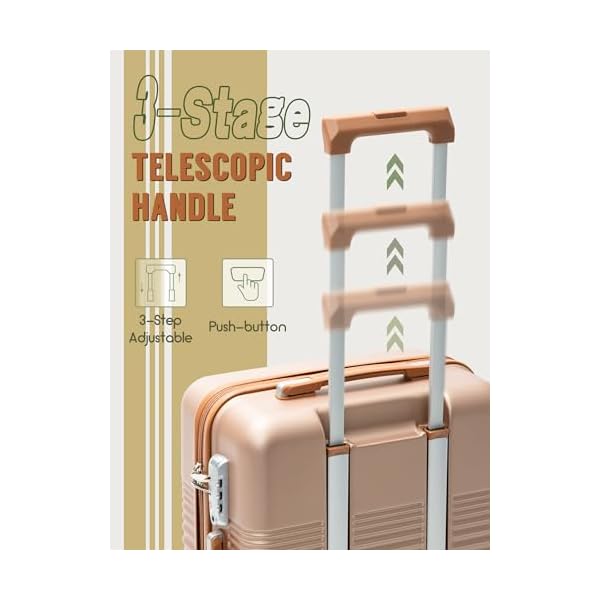 Luggage Sets 3 Piece Suitcases With Wheels Hardshell Suitcase Set Abs Carry On Luggage Set With Tsa Lock Travel Luggage