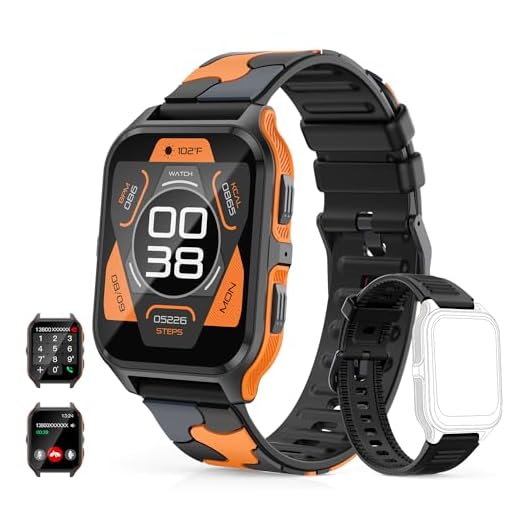 MIGOUFIT Reloj Inteligente Hombre Mujer con Llamadas, Actividad Fitness 1.83'' Smartwatch Militar con Podómetro Sueño de Asistente de Voz,SpO2,con 100+ Deportes Modos de Compatible para Android iOS