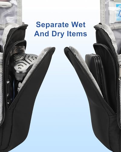 Relavel Hanging Toiletry Bag for Men and Women, Travel Toiletries Bag Water-resistant Large Makeup Cosmetic Organizer Storage, Shaving Dopp Kit Shower Bathroom Hygiene Bags, Carry-on Travel Essentials3