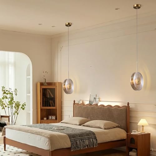 Luces de caída minimalista nórdica para iluminar techos altos 4