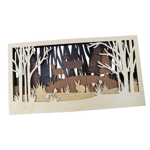 Décoration forestière en bois pour habiller votre bureau