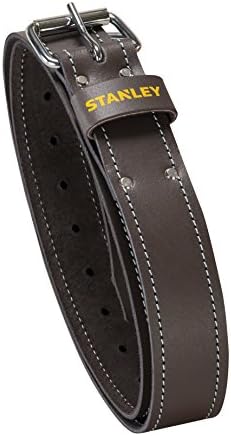 STANLEY Leather Tool Belt for Tool Holsters and Pouches, with Adjustable Roller Buckle, STST1-80119