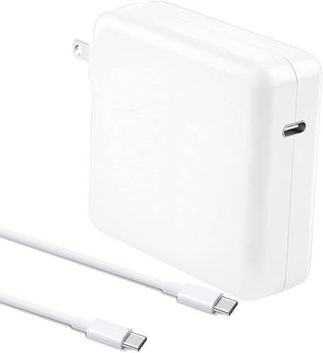 Cargador Mac Book Pro, cargador USB C de 96 W, cargador rápido compatible con USB C MacBook Pro, MacBook Air, iPad Pro, nuevo teléfono inteligente y