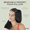 Dotdot Twist Memory Foam Travel Pillow For Neck Chin Lumbar And Leg Support Neck Pillows For Sleeping Travel Airplane For Side Stomach And Back Sleepers Adjustable Bendable Roll Pillow