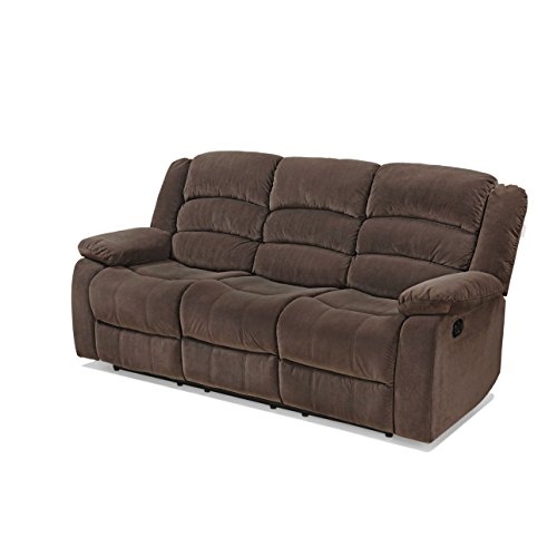 Image of Royaloak Divine Three Seater Recliner (Brown, Fabric)