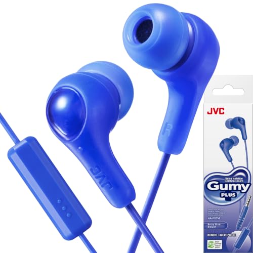 Image of JVC Gumy HAFX7MAN Earbuds in Ear Headphones with Mic and Remote, Blue