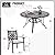 MFSTUDIO 7 PCS Cast Aluminum Retro Design Patio Dining Set with 6 Extra Wide Dining Chair and 1 54" Round Dining Table, Outdoor Furniture for 6, Brown