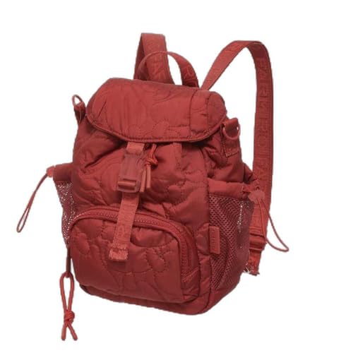 Bolsa Farm Pipoquinha Gráfico Tropi Puffer cor Bordô