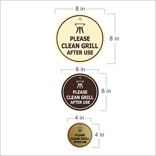 Panneau bleu Please Clean Grill After Use de taille M pour barbecue - 5