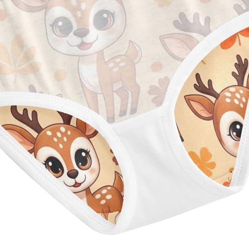 Toddler Briefs, Cute Cartoon Deer Cotton Underwear for Girls, 2–8 Years4